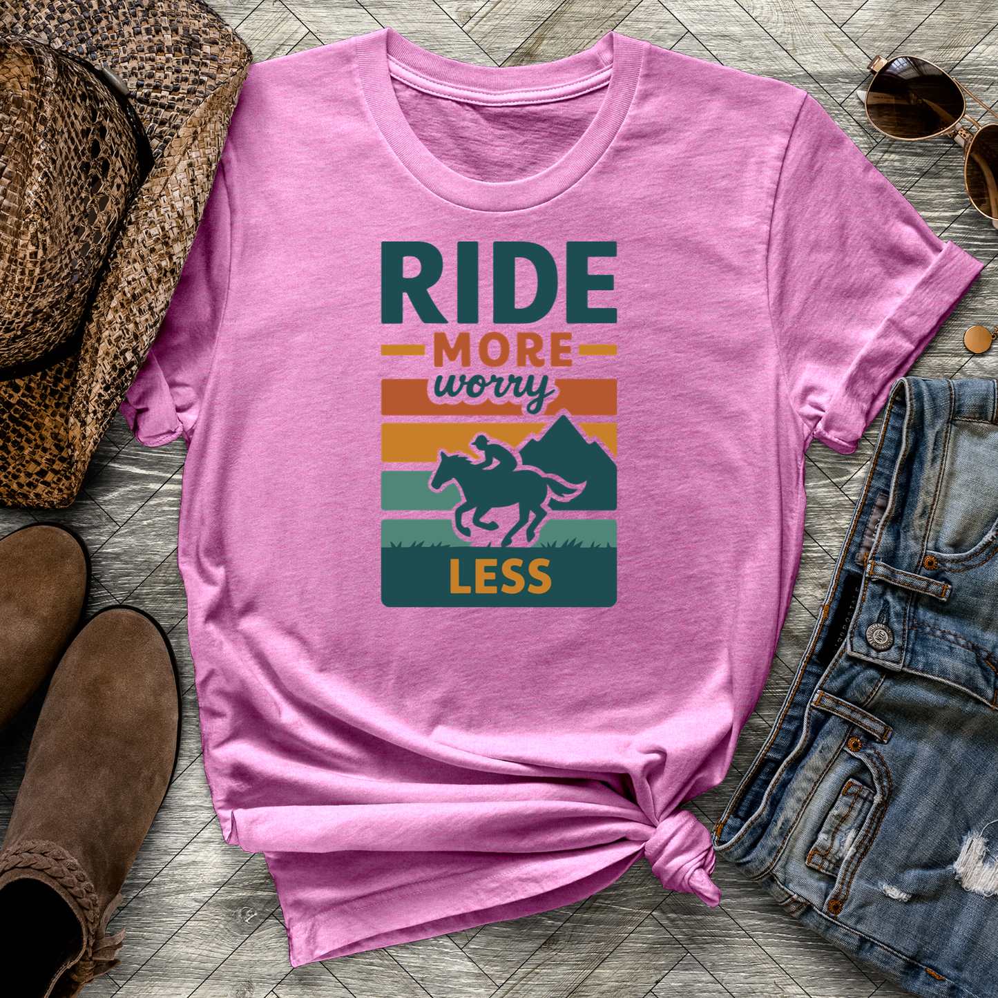 Ride More Worry Less Tee