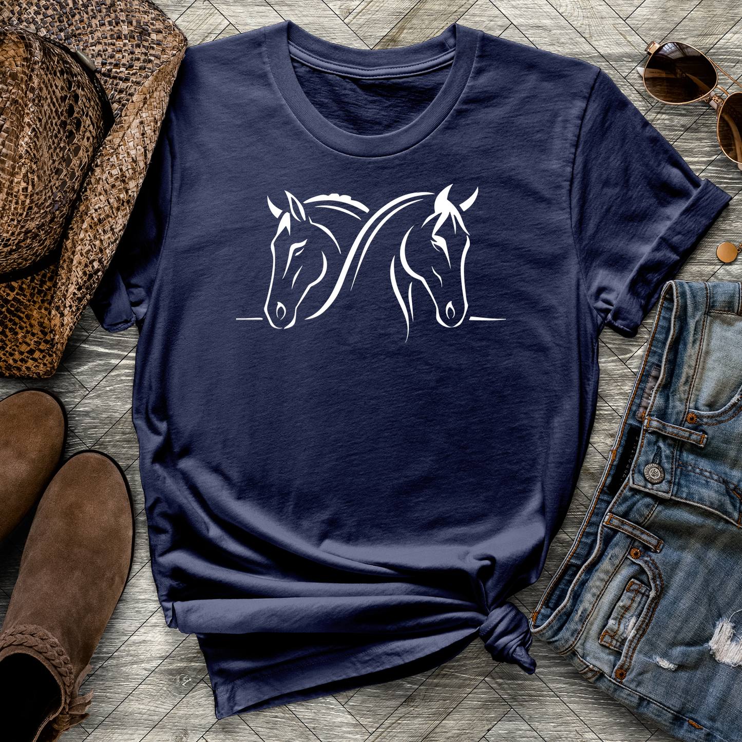 Twin Horses Tee