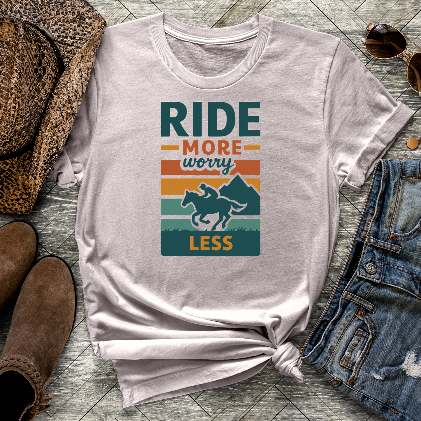Ride More Worry Less Tee