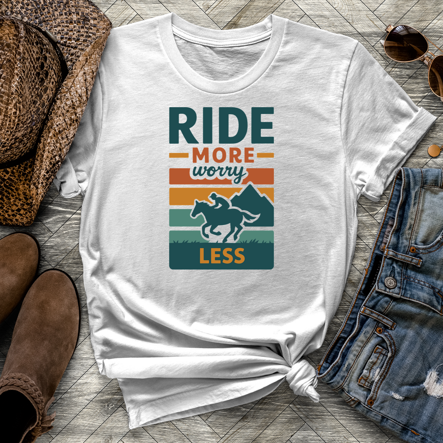 Ride More Worry Less Tee