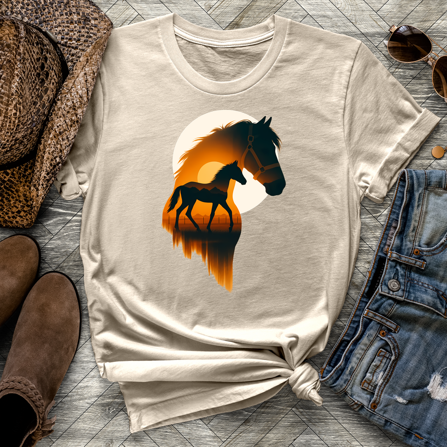 Golden Horizon Horse Tee