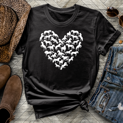 Heart-Shaped Horses Tee