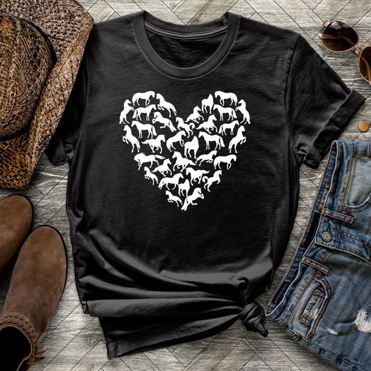 Heart-Shaped Horses Tee