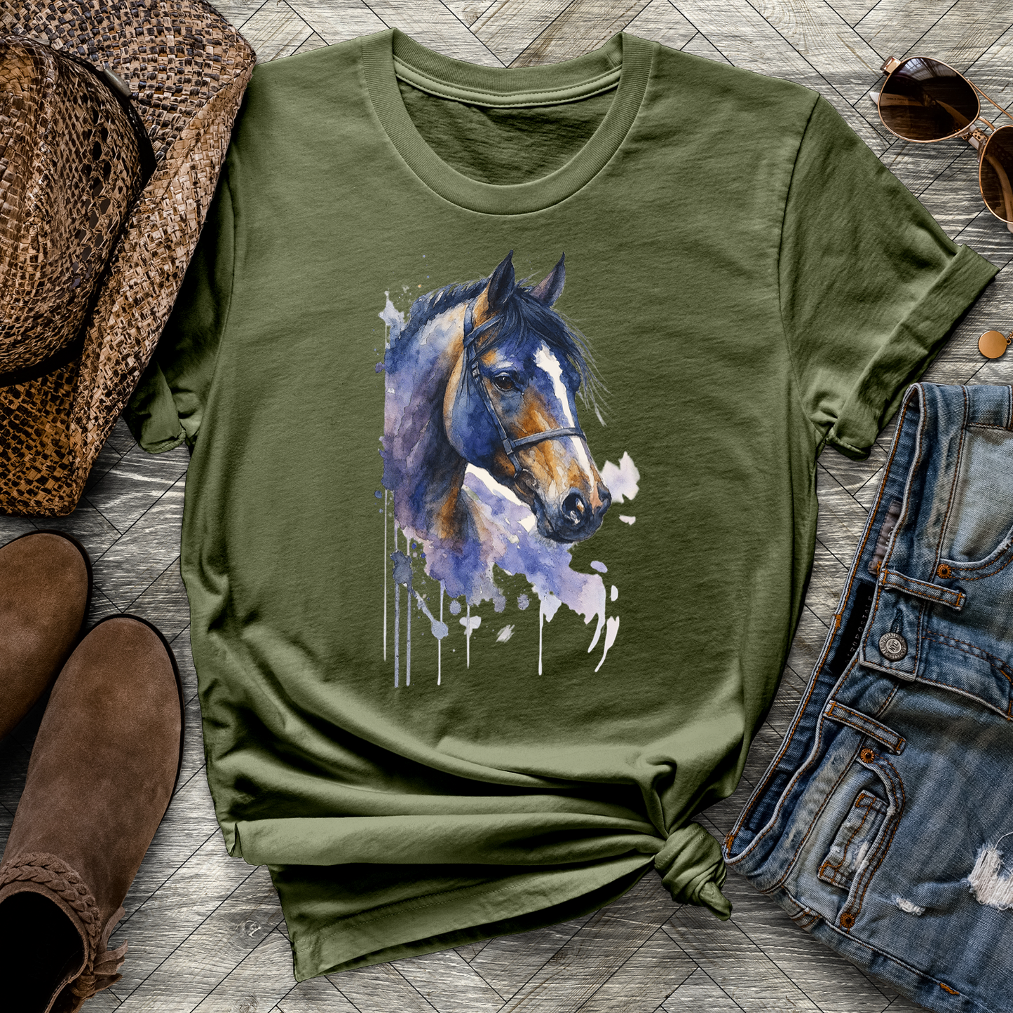 Watercolor Horse Tee