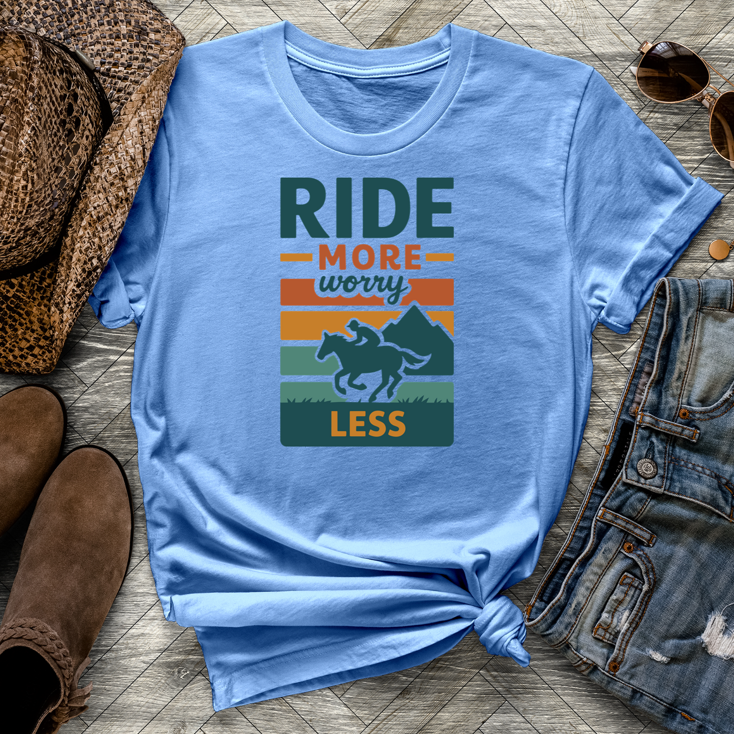 Ride More Worry Less Tee