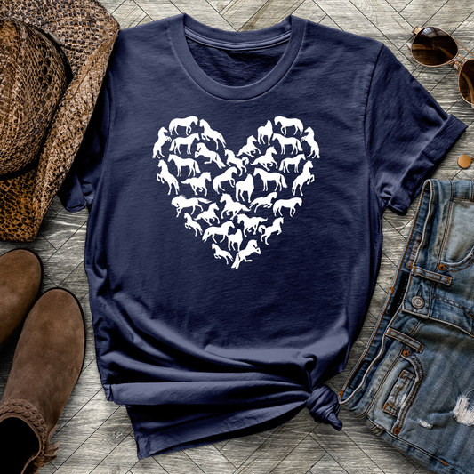 Heart-Shaped Horses Tee