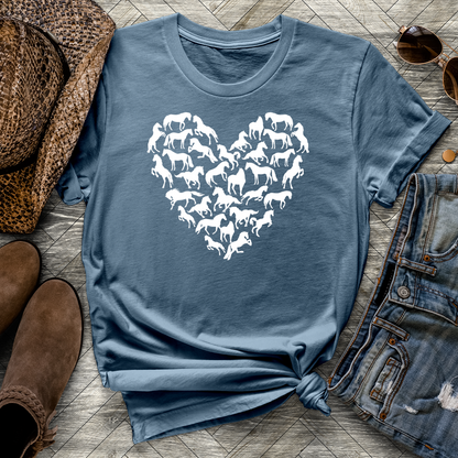 Heart-Shaped Horses Tee