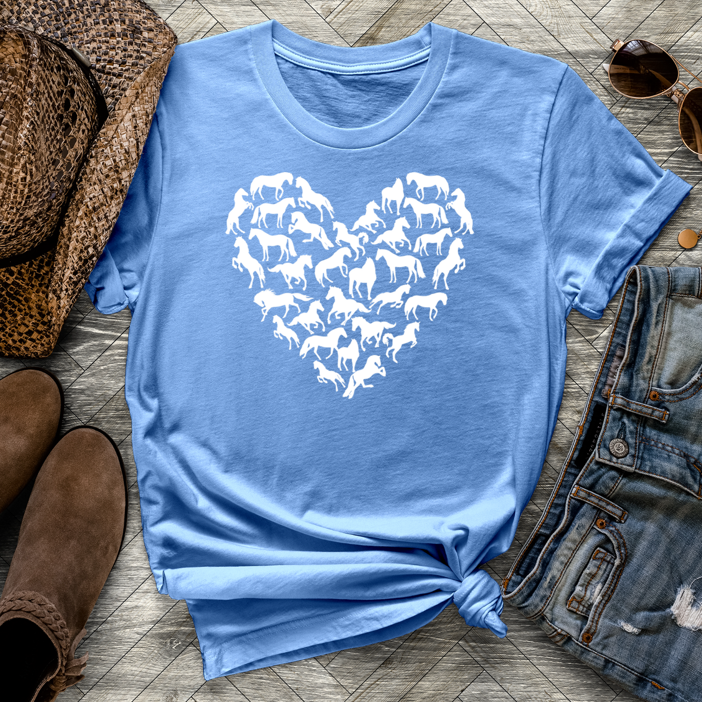 Heart-Shaped Horses Tee