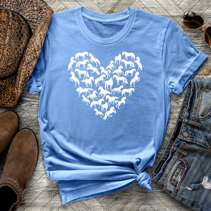 Heart-Shaped Horses Tee