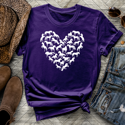 Heart-Shaped Horses Tee