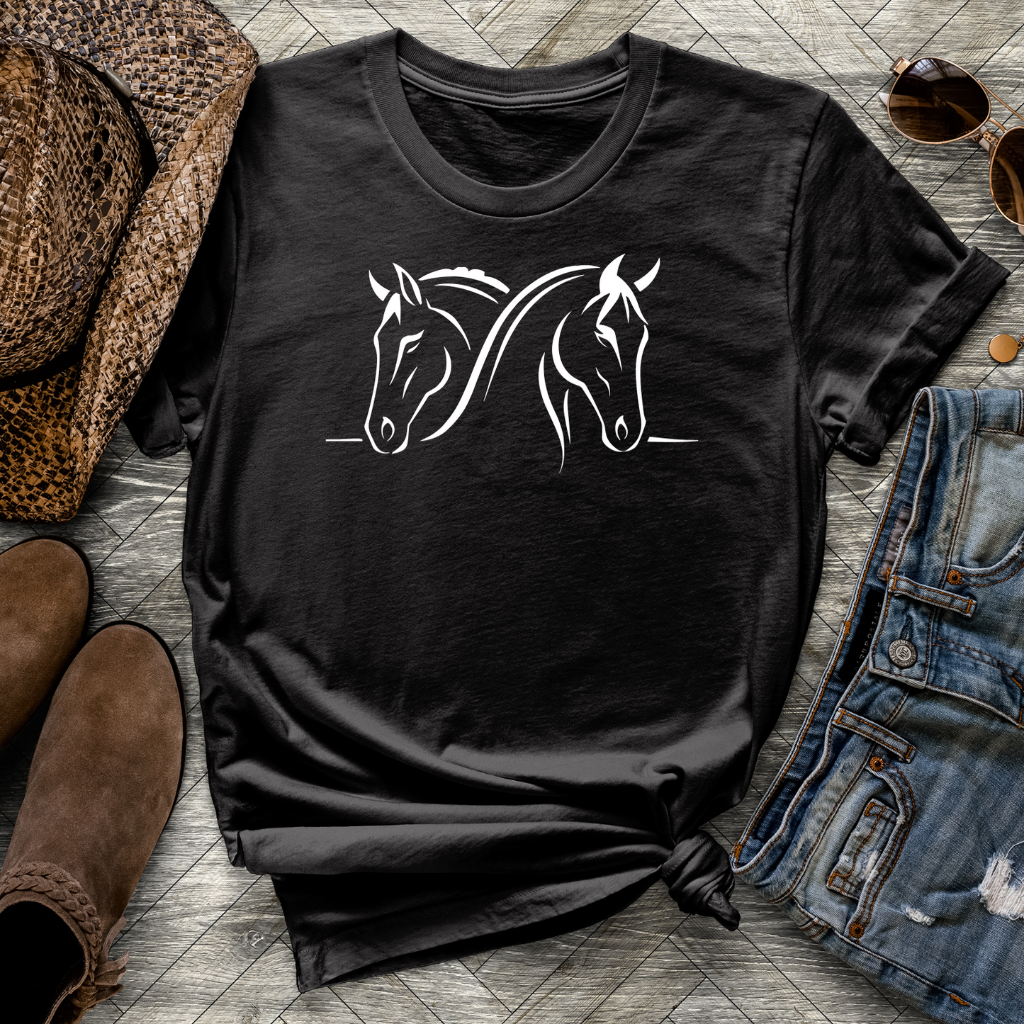 Twin Horses Tee
