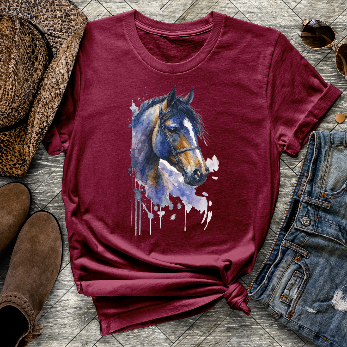 Watercolor Horse Tee