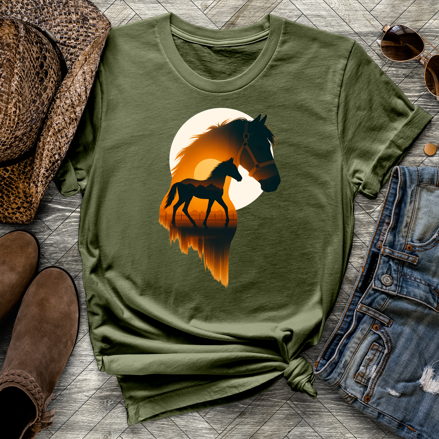Golden Horizon Horse Tee
