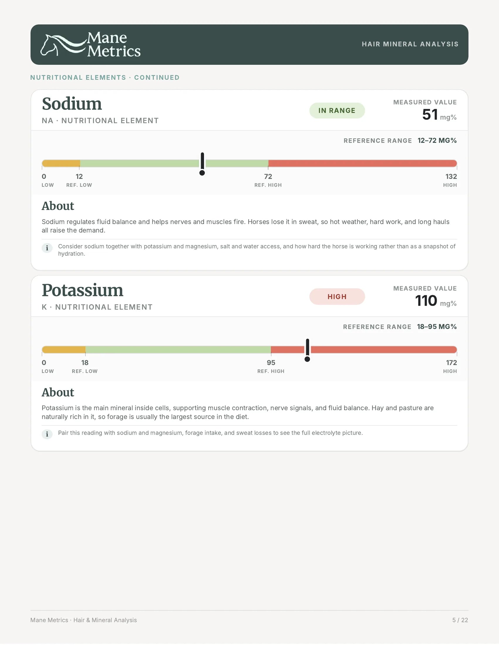 Sample mineral report page 6
